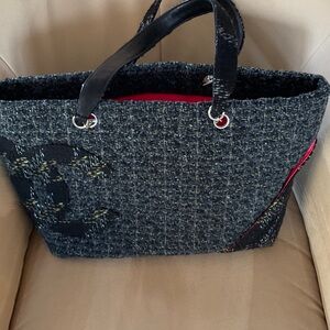 AUTH CHANEL multi color BOUCLE BAG PINK LINING, RARE AND GORGEOUS